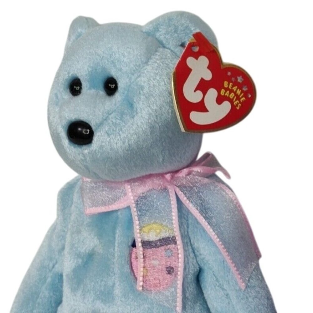 Ty Beanie Babies Eggs II Blue Bunny Stuffed Animal Plush Toy Easter 2001
